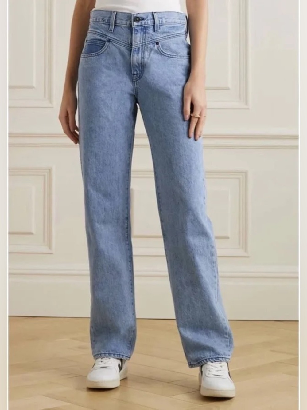 SLVRLAKE BROOKLYN Light Blue Lost Lover High-Rise Straight Leg Women's Jeans 24